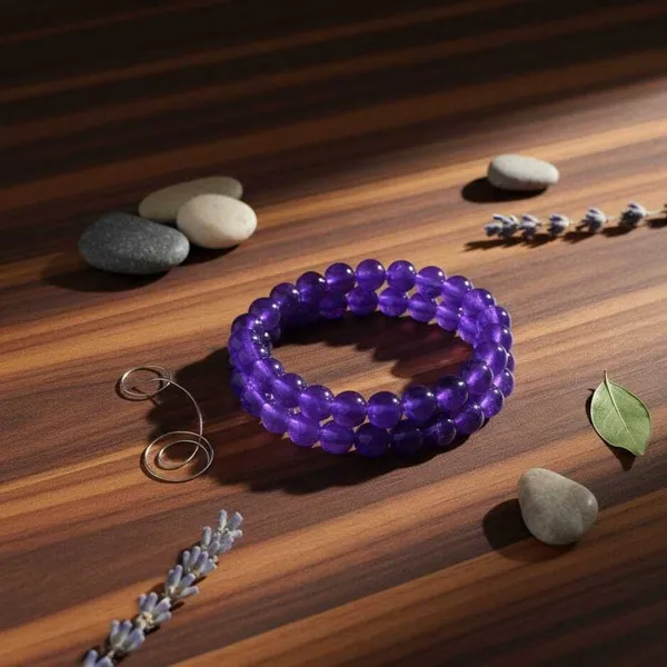 Purple_Imported_glass_beads_Bracelet__For_Women