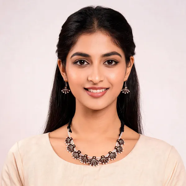 Brown_Coconut_Shell_and_imported_glass_pearls_choker_Jewellery___For_Women