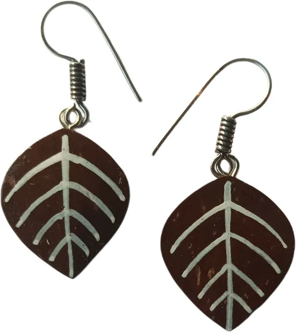 Brown_Coconut_Shell_Earrings__For_Women