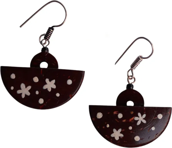 Brown_Coconut_Shell_Earrings__For_Women