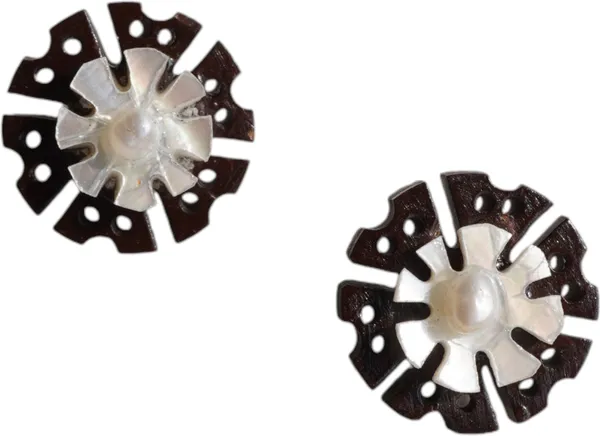 Brown_Coconut_Shell_mother_of_pearls_Ear_studs__For_Women
