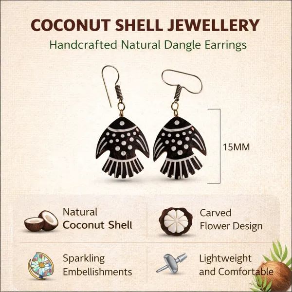 Brown_Coconut_Shell_Earrings__For_Women