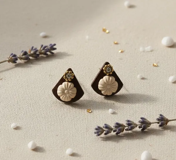 Brown_Coconut_Shell_And_terracotta_Earrings__For_Women