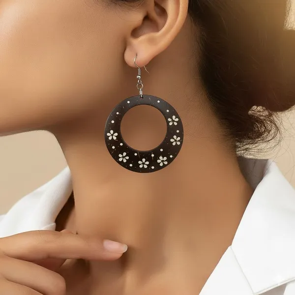 Black_Coconut_Shell_Earrings_For_Women