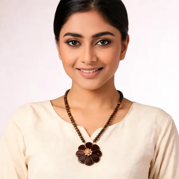 Brown_Coconut_Shell_And_Semi_Precious_Stones_Necklace___For_Women
