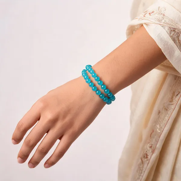 Turquoise_imported_glass_beads_Bracelet__For_Women