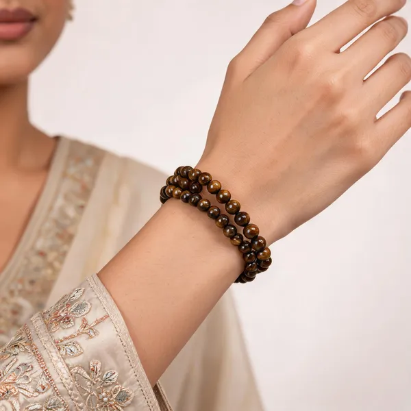 Brown_Coconut_Shell_And_Semi_Precious_Stones_Bracelet__For_Women