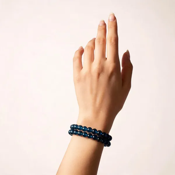 Blue_Imported_glass_beads_bracelet_For_Women