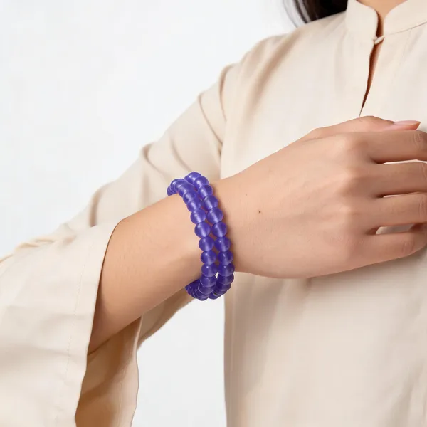 Lavender_imported_glass_beads_Bracelet__For_Women