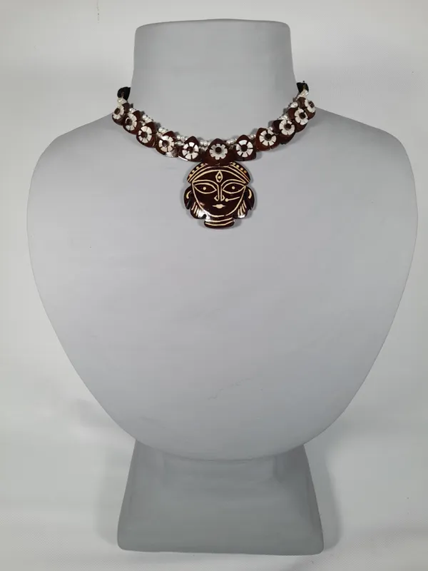 Brown_Coconut_Shell_And_imported_glass_Pearls_Jewellery__For_Women
