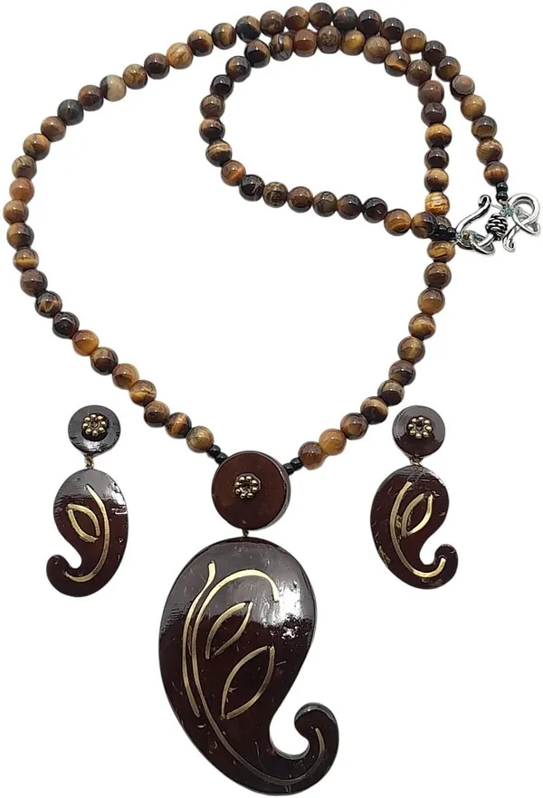 Brown_Coconut_Shell_And_Semi_Precious_Stones_Jewellery___For_Women
