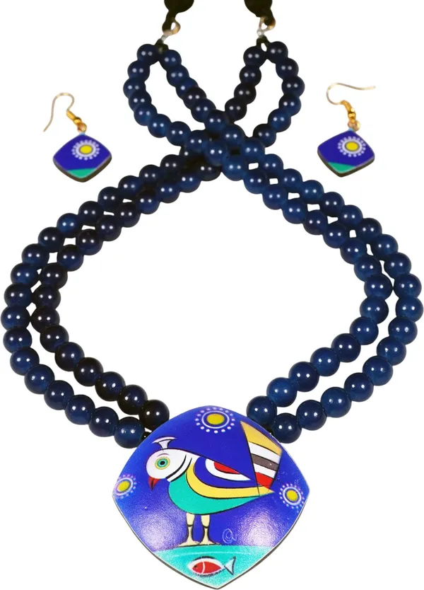 Digital_painted_Coconut_Shell_pendant_and_imported_glass_beads_Jewellery_For_Women