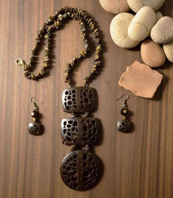 Brown_Coconut_Shell_And_Semi_Precious_Stones_Jewellery___For_Women