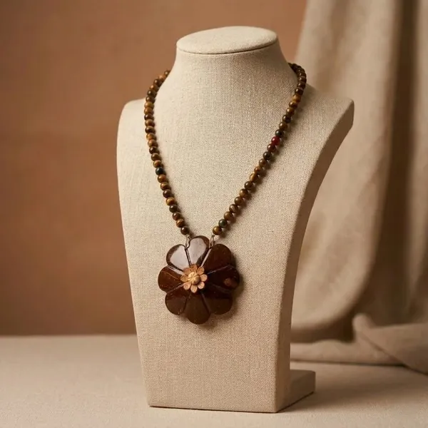 Brown_Coconut_Shell_And_Semi_Precious_Stones_Necklace___For_Women