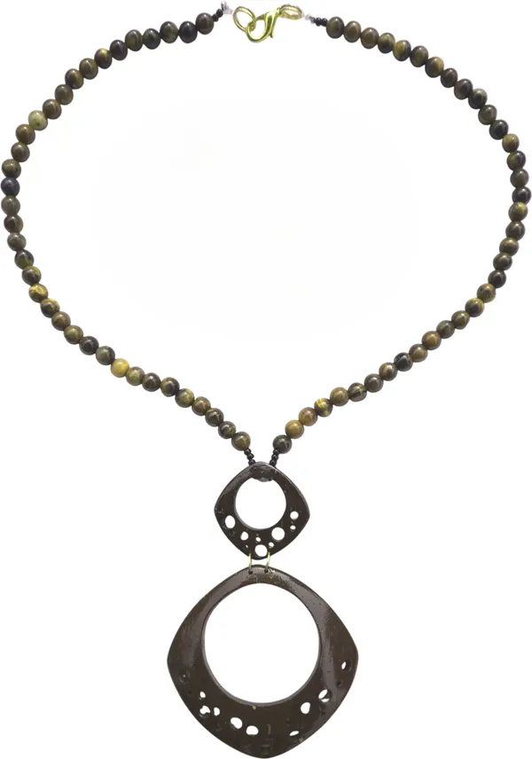 Brown_Coconut_Shell_And_Semi_Precious_Stones_Bracelet___For_Women
