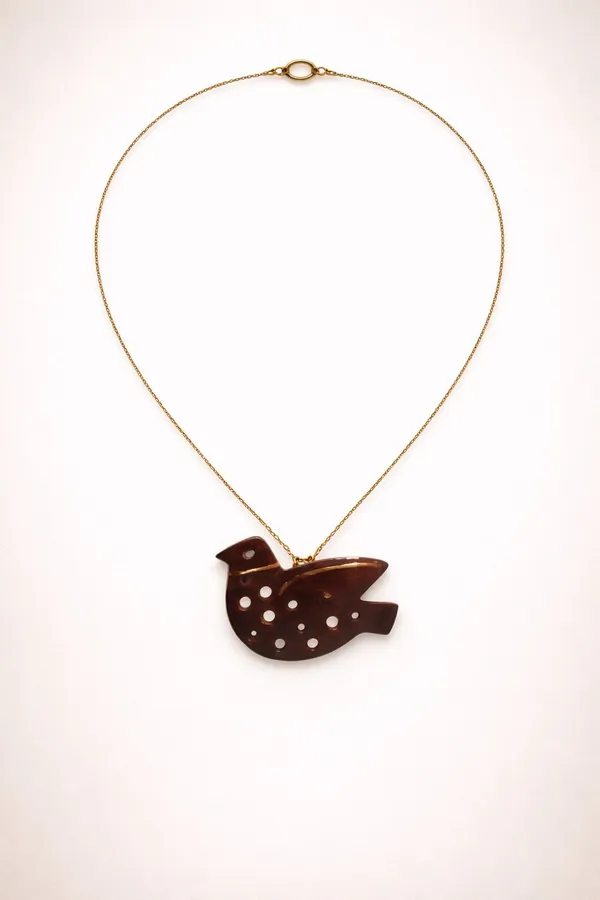 Brown_Coconut_Shell_pendant_and_golden_plated_brass_chain_Necklace__For_Women