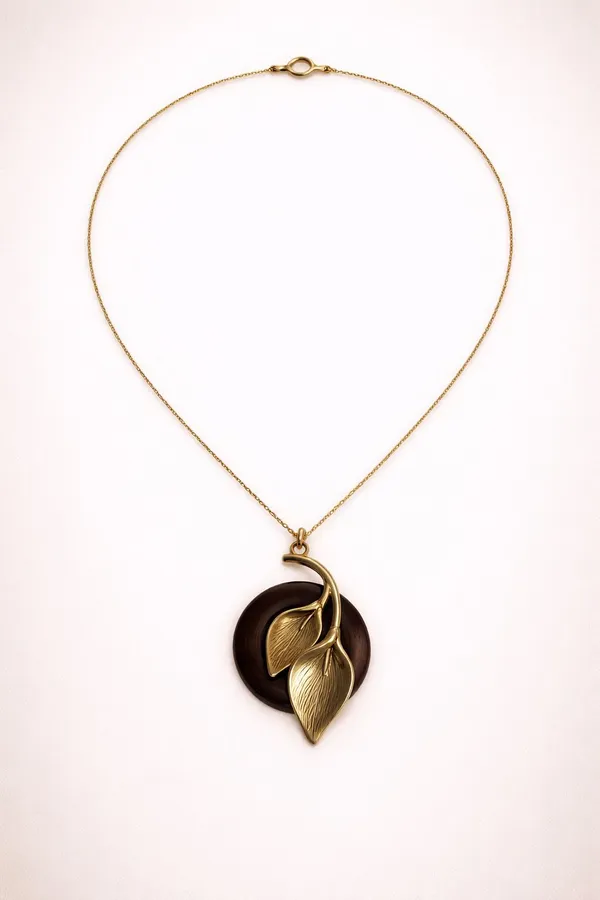 Brown_Coconut_Shell_pendant_and_golden_plated_brass_chain_Necklace__For_Women