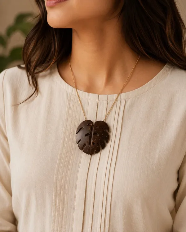 Brown_Coconut_Shell_pendant_and_golden_plated_brass_chain_Necklace__For_Women
