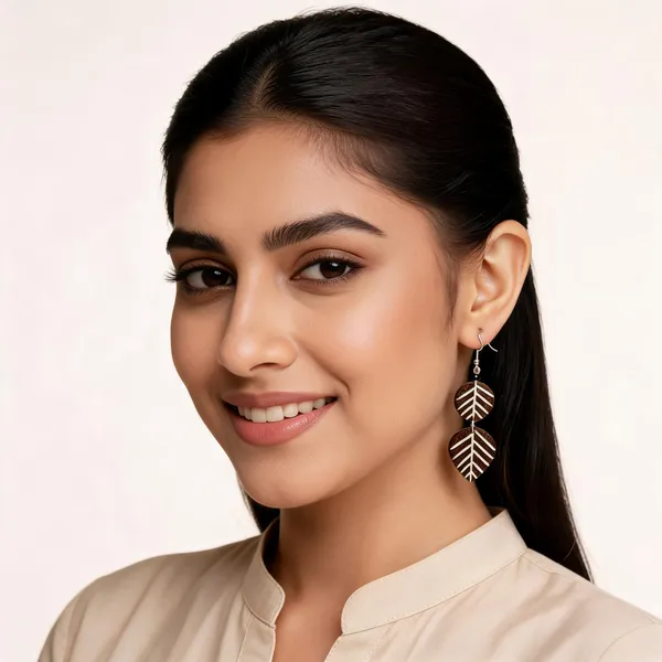 Brown__And_White_Coconut_Shell__Earrings__For_Women