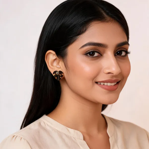 Brown_Coconut_Shell_Earrings__For_Women