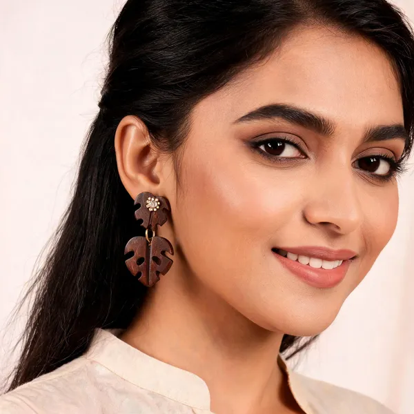 Brown_Coconut_Shell__earrings__For_Women