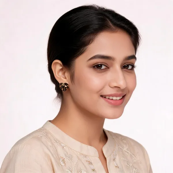 Brown_Coconut_Shell_Earrings__For_Women