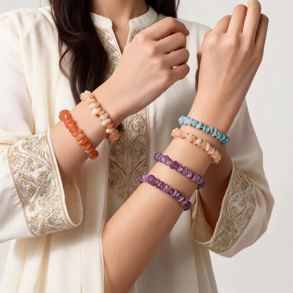 Multicolor_Coconut_Shell_And_Semi_Precious_Stones_Bracelet___For_Women