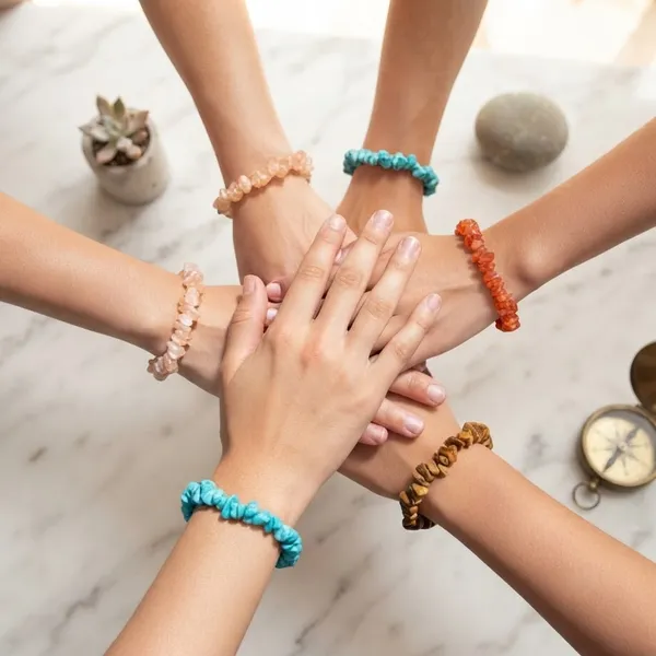 Multicolor_Coconut_Shell_And_Semi_Precious_Stones_Bracelet___For_Women
