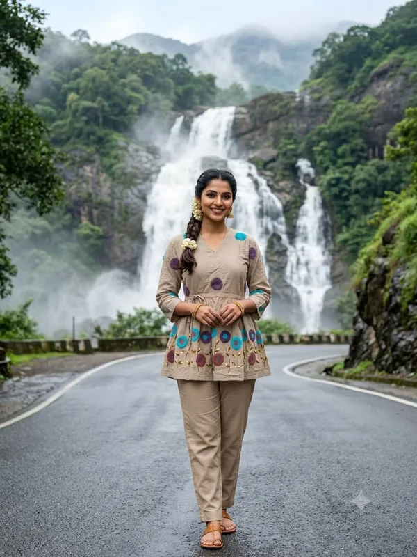 Beige_Cotton_Premium_Short_Kurta_For_Women