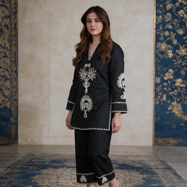 Black_Cotton_Premium_Co-Ord_Set_For_Women