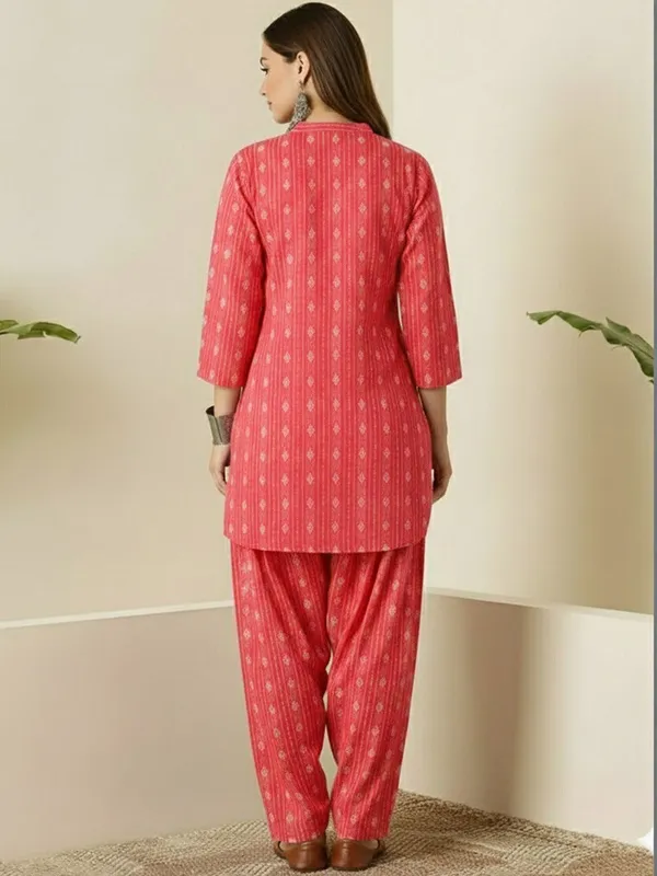 Coral_Pink_nagin_katha_cotton_Kurta_Salwar_Set