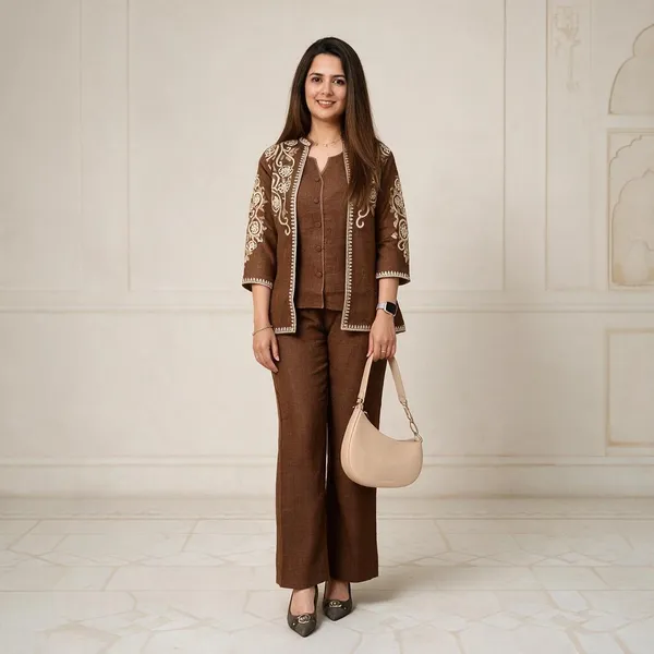Brown_Cotton_Premium_Co-Ord_Set_For_Women