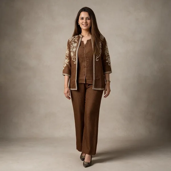 Brown_Cotton_Premium_Co-Ord_Set_For_Women