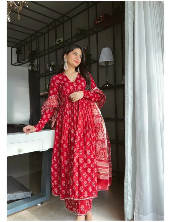 Elegant_Red_Printed_Anarkali_Dress
