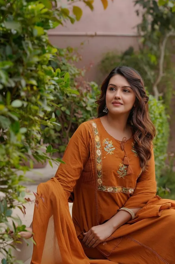 Rust_Orange_Cotton_Premium_Cotton_Kurta_Set_For_Women