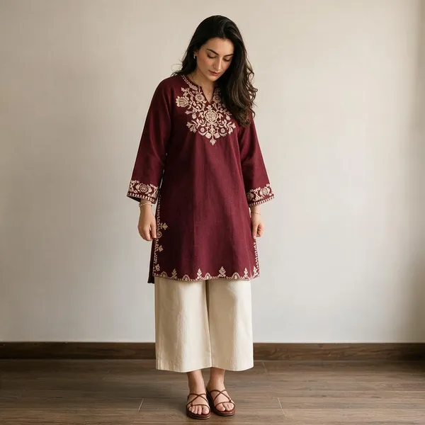 Maroon_Cotton_Premium_Co-Ord_Set_For_Women