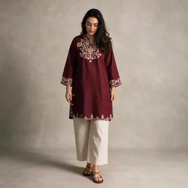 Maroon_Cotton_Premium_Co-Ord_Set_For_Women