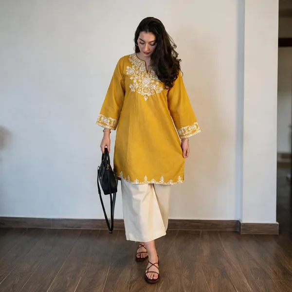 Yellow_Cotton_Premium_Co-Ord_Set_For_Women
