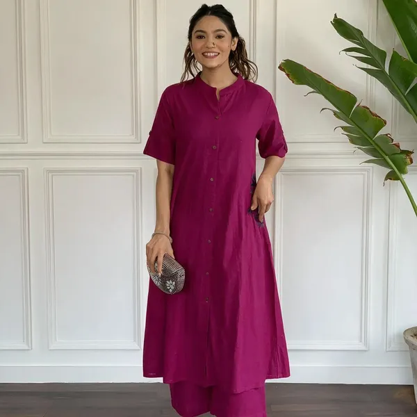Pink_Cotton_Premium_Co-Ord_Set_For_Women