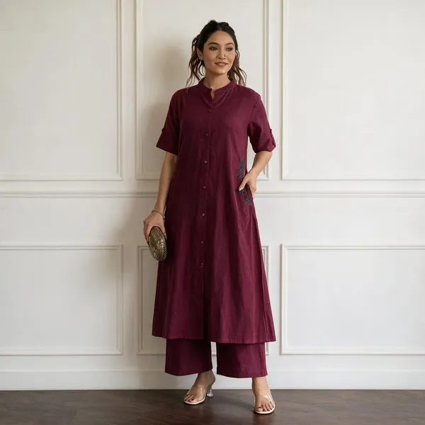 Pink_Cotton_Premium_Co-Ord_Set_For_Women