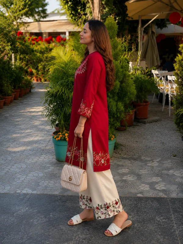 Maroon_Floral_Embroidered_Cotton_Co-Ord_Set_for_Women