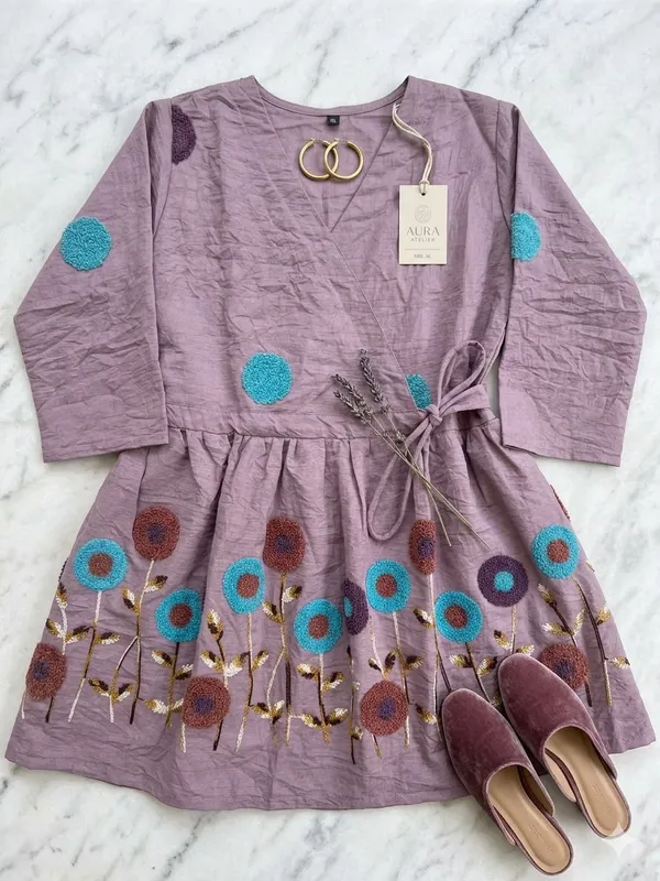 Purple_Cotton_Premium_Short_Kurta_For_Women