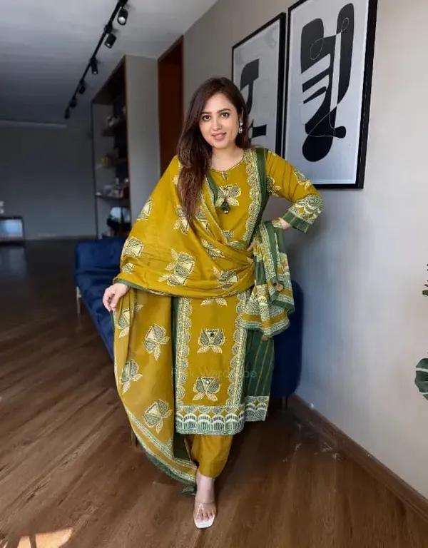 Mustard_Yellow_Printed_Kurta_Set_with_Dupatta