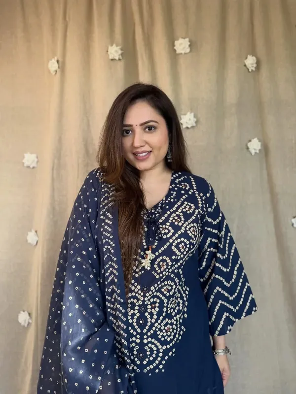 Navy_Blue_Bandhani_Printed_Kurta_Set_with_Dupatta