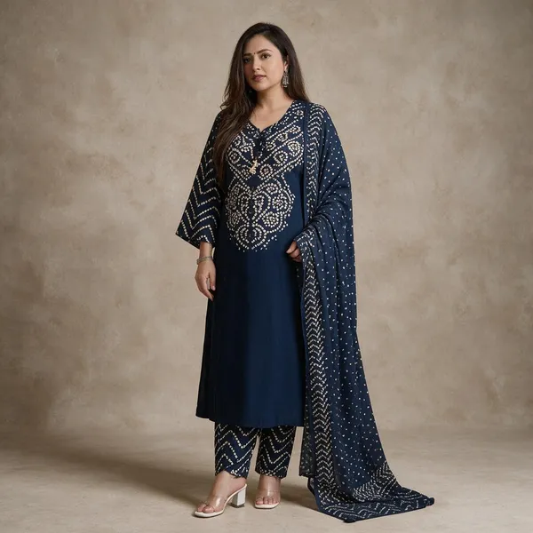 Navy_Blue_Cotton_Premium_Cotton_Kurta_Set_For_Women