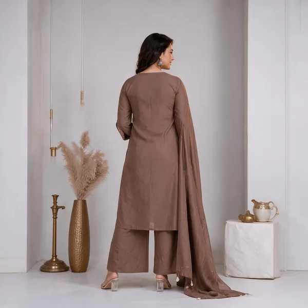 Pastel_Brown_Cotton_Premium_Cotton_Kurta_Set_For_Women