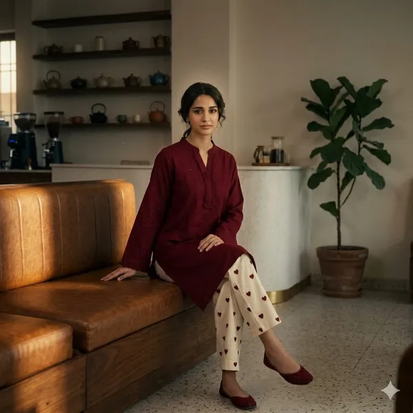 Cherry_Red_Cotton_Premium_Co-Ord_Set_For_Women
