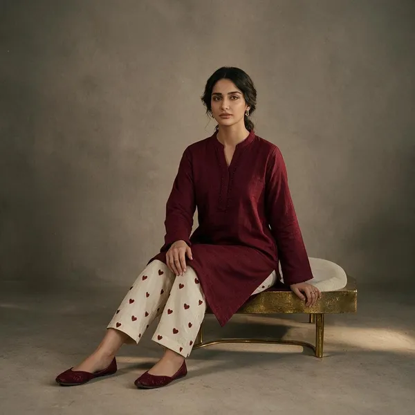 Cherry_Red_Cotton_Premium_Co-Ord_Set_For_Women