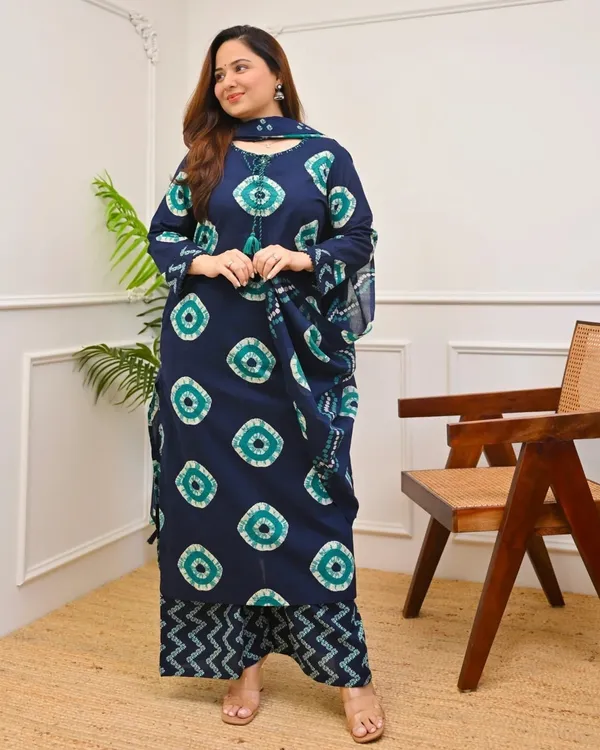 Multicolor_Cotton/Rayon_Blend-50%_Cotton_And_50%_Rayon_Premium_Cotton_Kurta_Set_For_Women