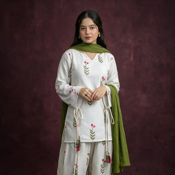 Multicolor_Cotton_Premium_Kurta_Pant_Set_With_Dupatta_For_Women